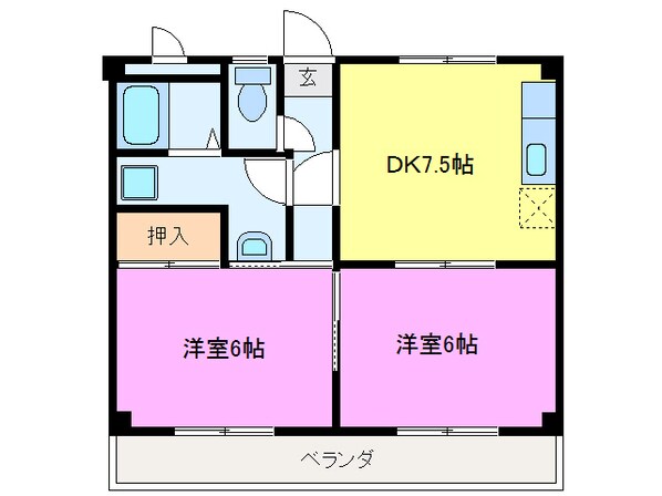 サンライズ大池の物件間取画像